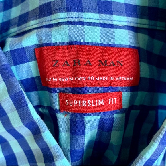 Zara men checkered button down - Picture 4 of 4